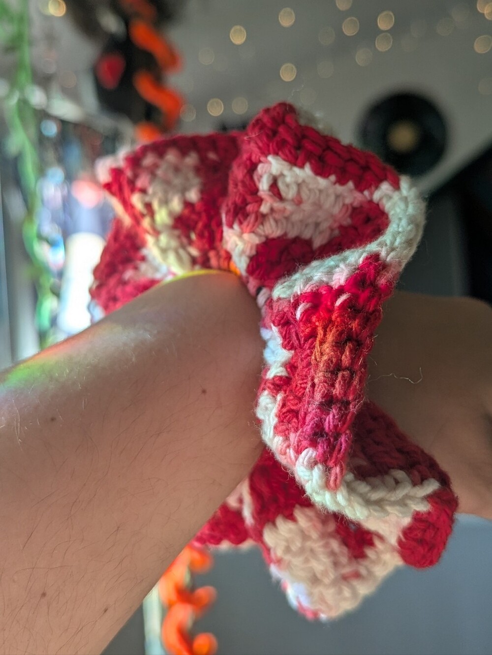 VALENTINE 💞 handmade crochet cotton elastic hair tie scrunchie